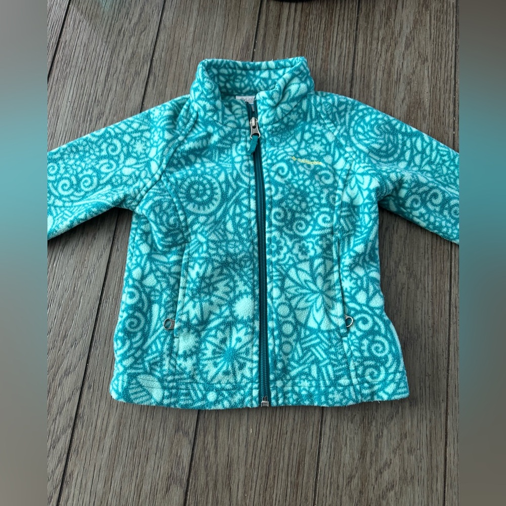 Columbia infant teal fleece jacket size 3T